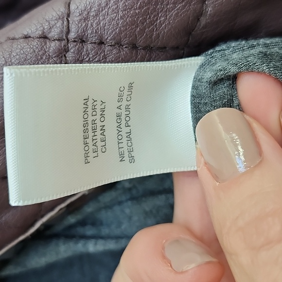 Rebecca Taylor Burgandy Quilted Leather Jacket, Size S - Picture 11 of 12